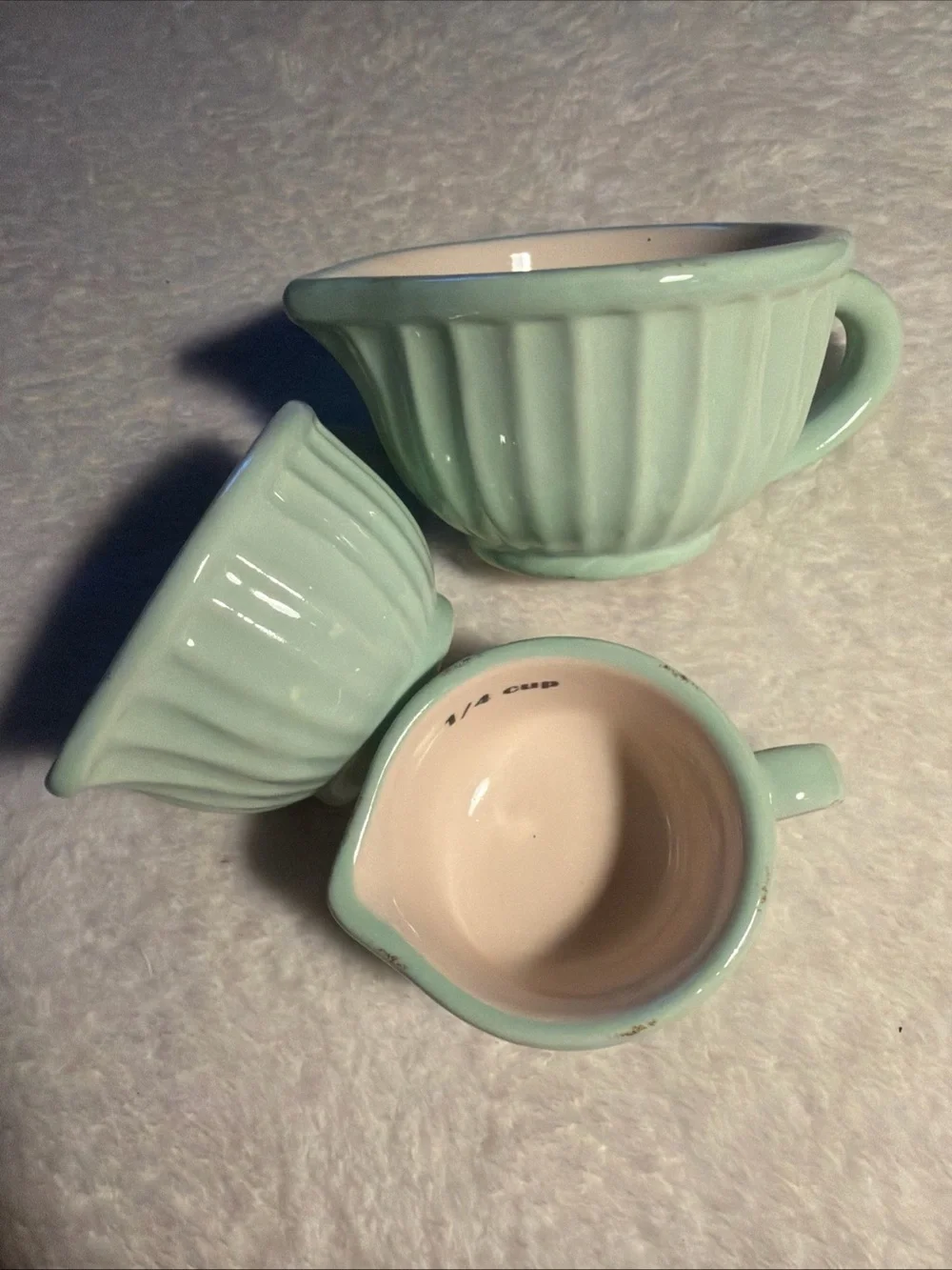 Cracker Barrel Grandma's Pantry  Mint Green measuring cup Set